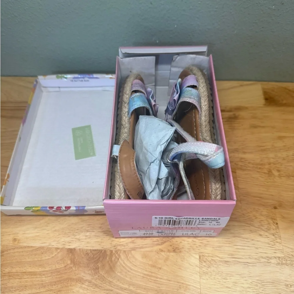 Laura Ashley Lilac Girl's Espadrille Sandals